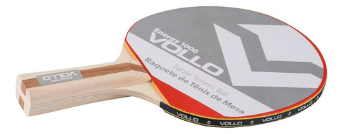Raquete Profissional Tênis De Mesa Energy 1000 Ping Pong Cor Vermelho/Preto Tipo de cabo madeira