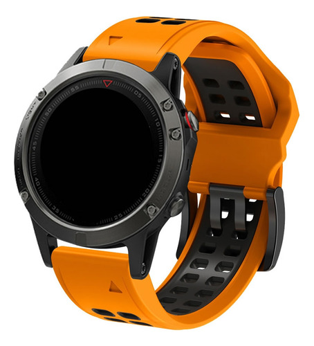 Pulseira Esportiva Moderna Para Fenix 7x Fenix 6x Fenix 5x Cor Laranja/preto