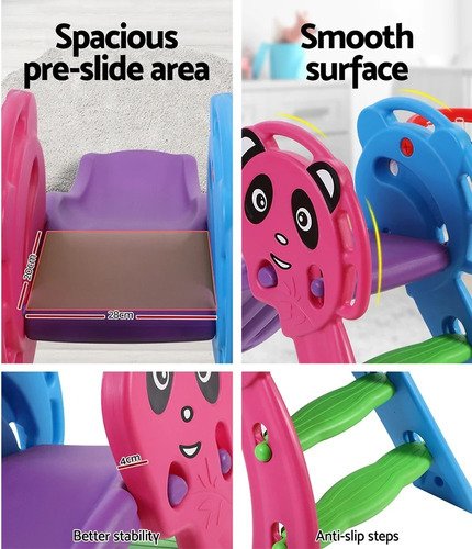 Imagen 8 de 10 de Tobogan Plastico Infantil Multicolor Desarmable + Calidad