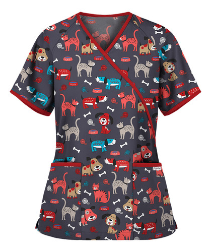 Blusa Corta Para Mujer, Uniforme De Trabajo, De Lactancia
