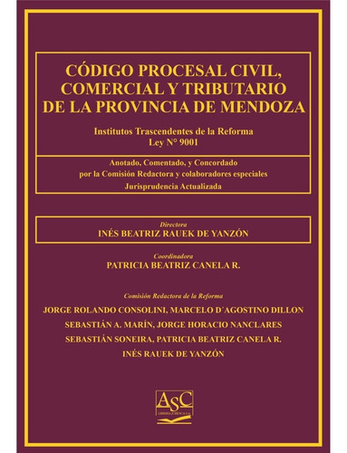 Código Procesal Civil, Comercial Y Tributario De Mendoza