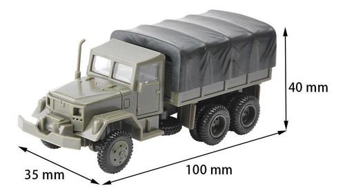 1:72 Modelo De Camión Militar Carro Que Ensambla