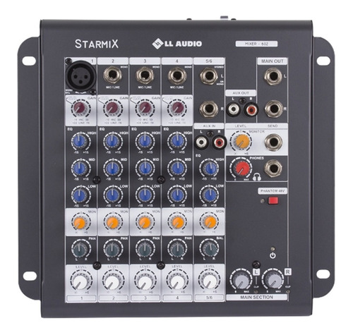 Mesa De Som Mixer 6 Canais Ll Starmix - S602r