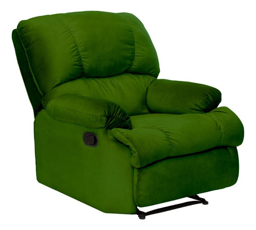 Bergere Perugia Reclinable Tela Velvet Verde