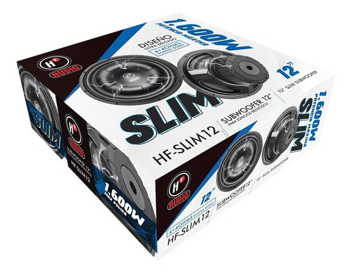 Hf Audio Woofer Slim 10 Doble Bobina 1600w Hf-slim12