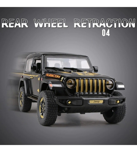 Jeep Rubicon A Escala Con Luces 1:32 Edición 1941 Wrangler