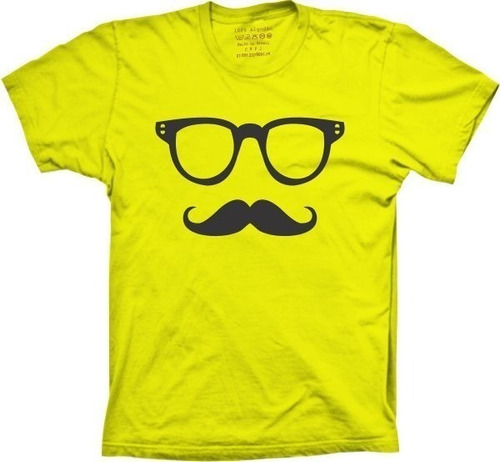 Camiseta Plus Size Divertida - Mustache Bigode E Óculos