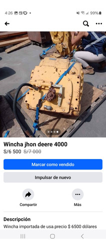 Wincha Jhon Deere Para Tractor Forestal