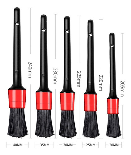 Cepillos De Limpieza De Auto, Juego De 5 Cepillos Suaves