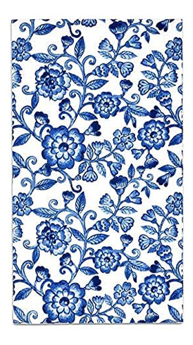 100 Servilletas De Huspedes Florales Azules Toallas De Mano 