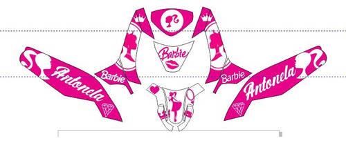 Stickers Para Fl 125 Blanca A-barbi