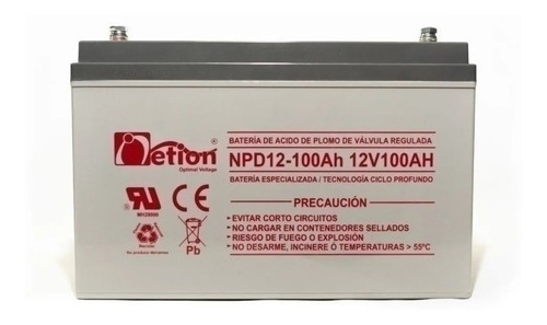 Respaldo Electronico 12v 100ah Bateria Ciclo Profundo