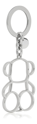 Llavero Silhouette Plateado Bold Bear