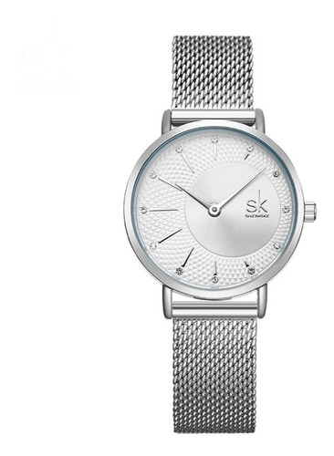 Reloj De Mujer Sk Gris Plata