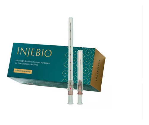 Microcânula Injebio 22g X 50mm Semi-flexível Graduada Cx 10u