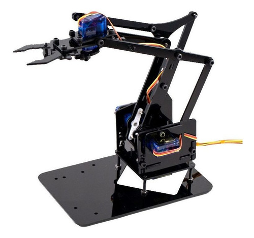 Brazo Robótico Acrílico Educativo Arduino + 4 Servos Mg90s