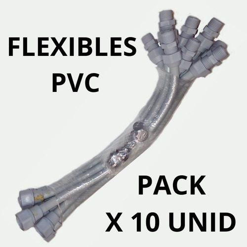 Flexible De Pvc Para Agua 1/2 X 30 Cm 10 Unidades