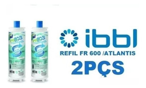 2 Refil Filtro C+3 Água Ibbl Fr600 Atlantis Bdf Pfn