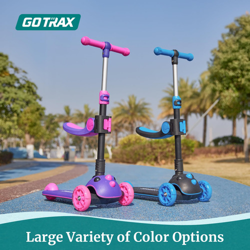 Patinete Plegable Para Niños Con Asiento Extraíble Y 3 Rueda