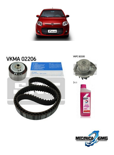 Kit De Distribucion Fiat Siena 1.3 16v + Bomba + Colocacion