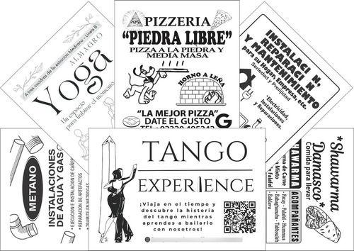 2000 Volantes Blanco Y Negro 15x20 Cm Simple Faz Promo