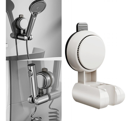 Soporte De Ducha Con Ventosa, Soporte De Ducha De Blanco