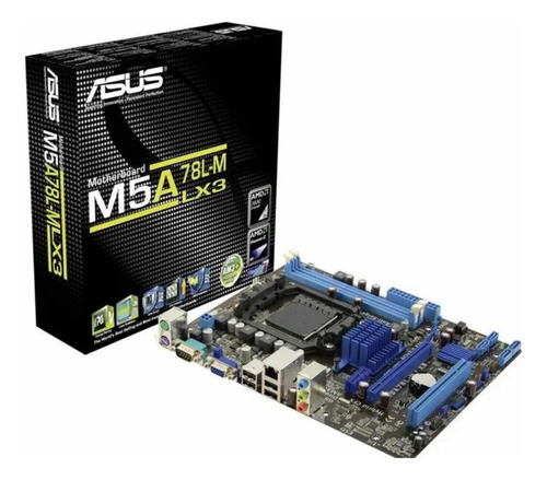 Placa Mãe Asus Amd Am3+ M5a78l-m Lx3 Cor Preto