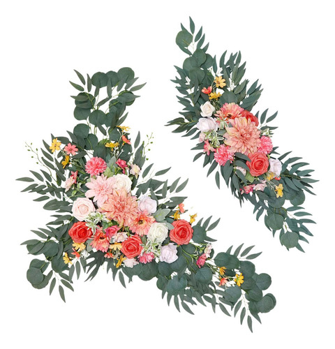 2 Uds Arco De Boda Flores Artificiales Floral Swag Props