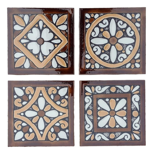 Azulejos Decorados Creta Terra 10 X 10 Caja X 8 Unid