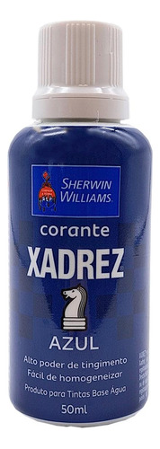 Corante Para Tinta Xadrez Azul (50ml) - Kit C/12 Peca