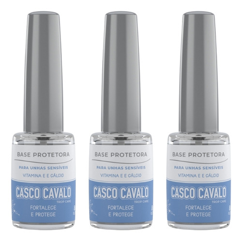 Casco De Cavalo Trop Care Protetora 8ml - Kit C/ 3un