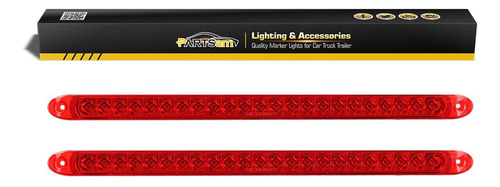 Partsam 2pc Rojo 17 23 Led Bar Stop Turn Tail Tercer 3er Fre