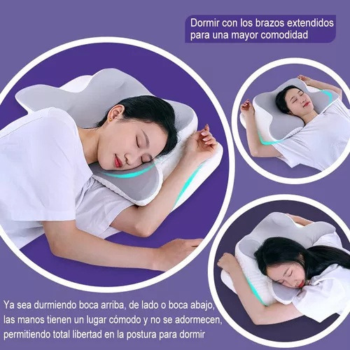 Almofada Cervical De Espuma Viscoelástica Jeeleeko 2 Em 1