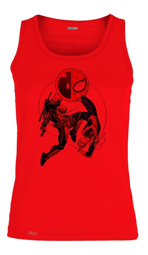 Camiseta Esqueleto Deadpool Vs Spiderman Camisilla Isk