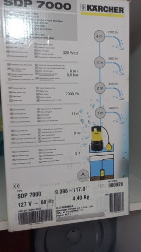 Bomba De Água Submersa Karcher Sdp7000 Nova