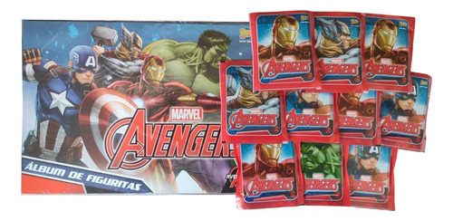 Álbum De Figuritas Marvel Avengers + 20 Sobres