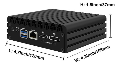 Firewall 4 Puertos, 2.5 G De Lan Mini Pc J3710 Quad Core, So