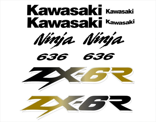 Kit Adesivos Compativeis Kawasaki Ninja Zx-6r 03-06 Vermelha