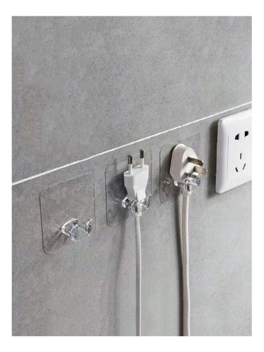 Ganchos Soporte Adhesivos Multiusos Para Enchufe De Cables