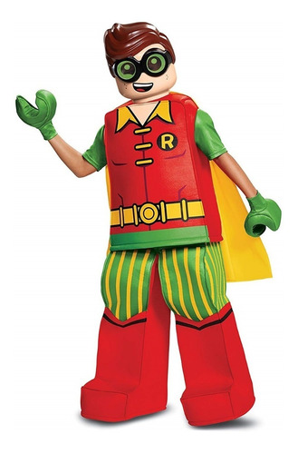 Imagen 1 de 6 de Disfraz Lego Batman Robin Delux Niños 8 A 12 Años Halloween