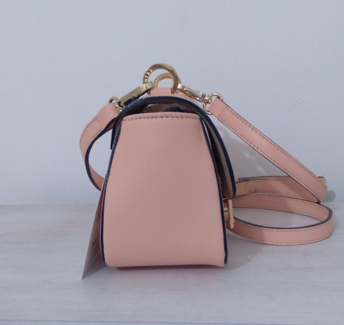 Cartera De Cuero En Color Nude Nude Lisa Oro Nude