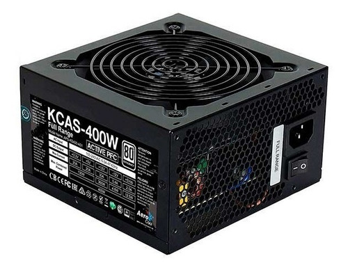 Imagem 2 de 5 de Fonte Real Gamer Kcas 400w 80 Plus Aerocool Envios 24hs