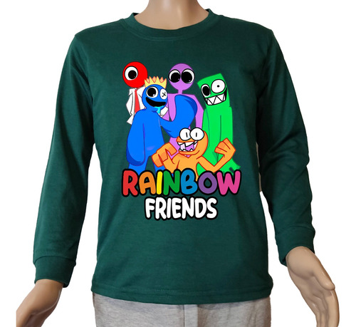 Camiseta Remera Rainbow Friends Manga Larga