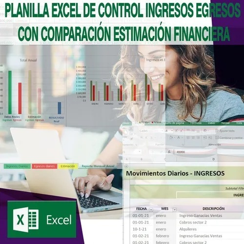 Planilla Excel Control Ingreso Egr Con Estimación Financiera