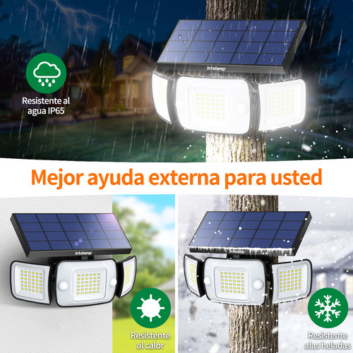 Paquete De 2 Lámparas Solares Sensor De Movimiento 3 Modos