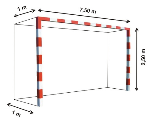 2 Redes Arco Futbol Profesional 7,5x2,5.m Cajon Cuerda 2,3mm