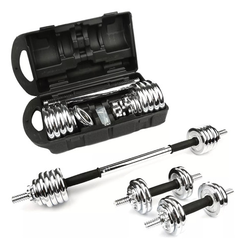 Set De Mancuernas Ajustables Best Hasta 15kg Con Estuche