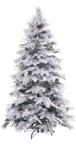 Árbol De Navidad Pino Nevado C/piñas- 1.50m- Universo Mágico