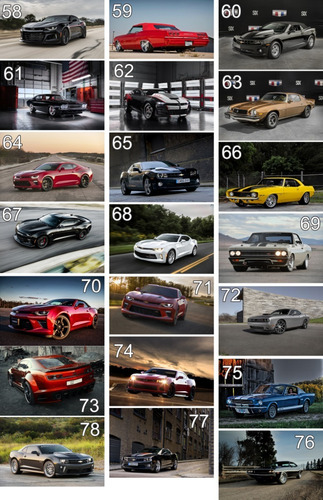 Poster-autos-muscle Car-deportivos-carrera-vinilos 130x70mts