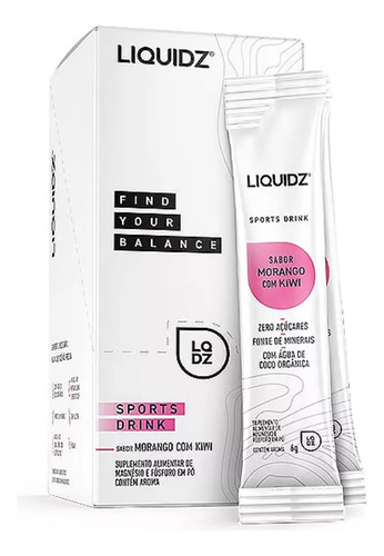 Suplemento Isotonico Liquidz Kit 14 Sachês Morango Com Kiwi